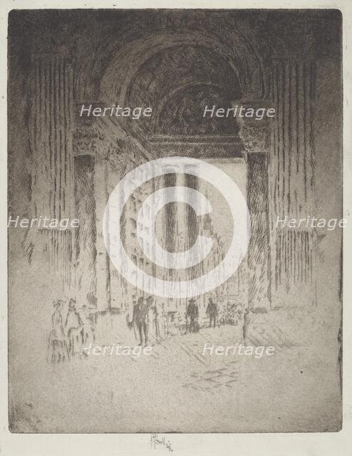 West Door, St. Paul's, 1903. Creator: Joseph Pennell.