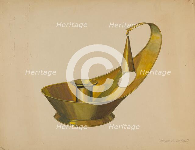 Candle Holder, 1935/1942. Creator: David S De Vault.