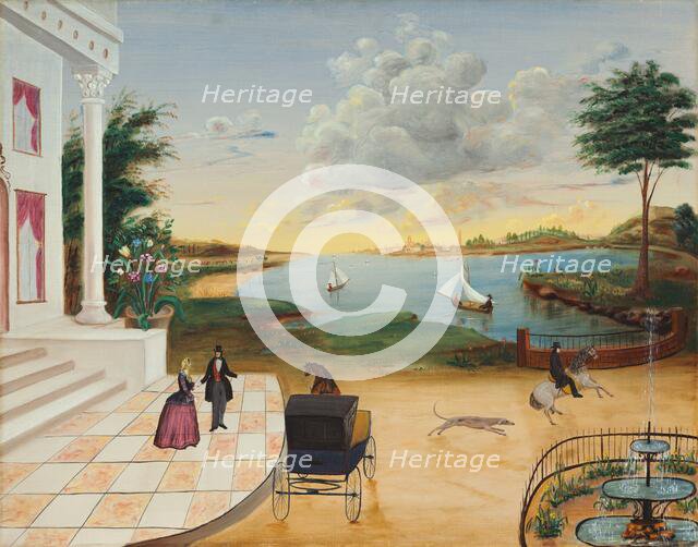 Leaving the Manor House, c. 1850/1855. Creator: Unknown.