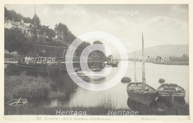 Trefriw - River Conway and Steamer, 1860/94. Creator: Francis Bedford.