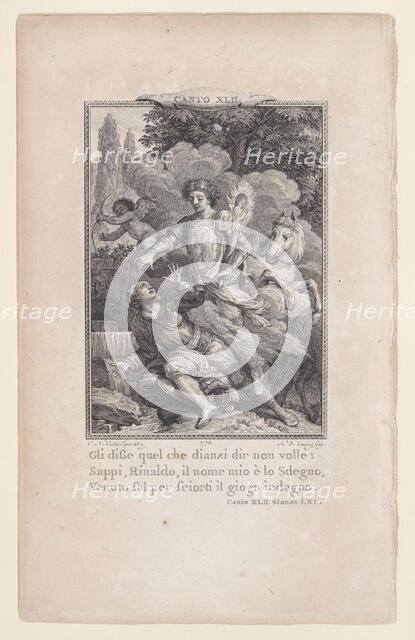 Canto 42, Stanza 64, from Orlando Furioso, 1774., 1774. Creator: Nicolas de Launay.