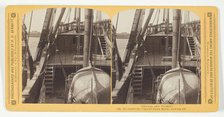 On board the Caravel Santa Marie, looking aft, 1887/93. Creator: Henry Hamilton Bennett.