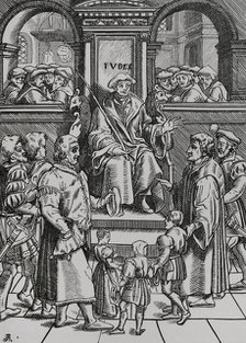 Adoption of orphan children in the Inferior Court of the Great Bailiwick, 1557 (1878). Creator: Unknown.