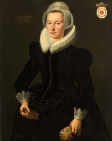 Portrait of Grietje Adriaensdr Grootes (1588-1624), 1622. Creator: Jakob Wabbe.