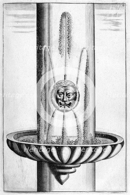 Ornamental fountain design, 1664. Artist: Georg Andreas Bockler