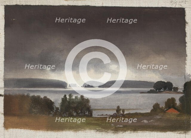 Landscape Study, Haikko in Porvoo, 1862. Creator: Magnus von Wright.