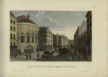 Vue du théâtre de l'Opéra-comique rue Feydeau, 1817-1824. Creator: Courvoisier-Voisin, Henri (1757-1830).