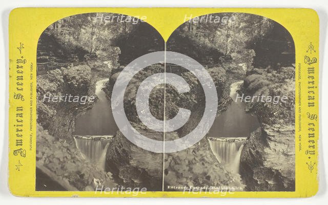 Entrance Cascade, Watkins Glen, 1860/68. Creator: William Purviance.