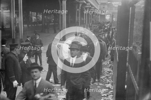 First Game - 1913 World Series (baseball), 1913. Creator: Bain News Service.