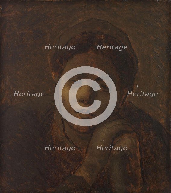 Tête de paysanne, étude, 1872. Creator: Jean Francois Millet.