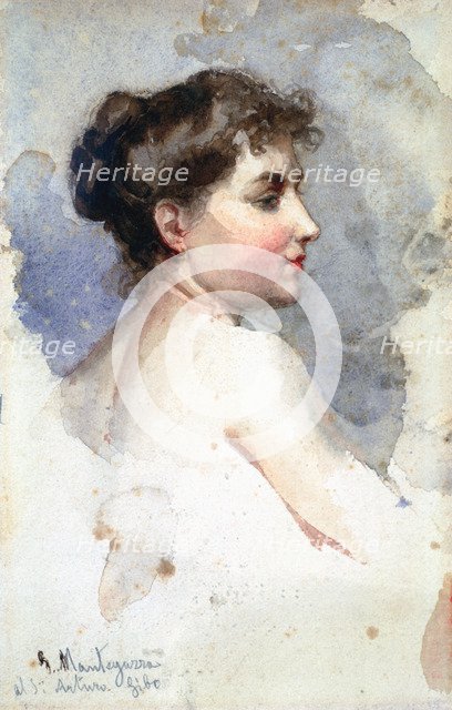 'Portrait of a Woman', c1873-1920. Artist: Giacomo Mantegazza