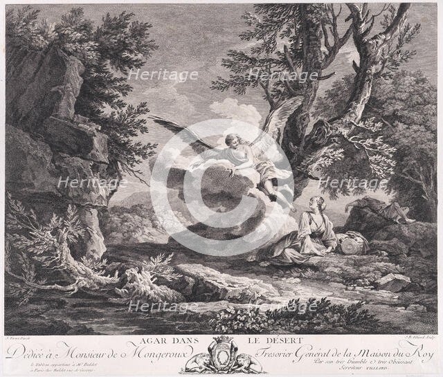 Hagar in the Desert, ca. 1770. Creator: Jean Baptiste Tilliard.