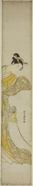 Woman with Pet Monkey, c. 1767/68. Creator: Suzuki Harunobu.