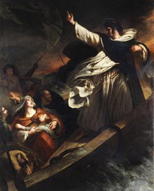 Saint Thomas d'Aquin prêchant la confiance en Dieu pendant la tempête, 1823. Creator: Ary Scheffer.