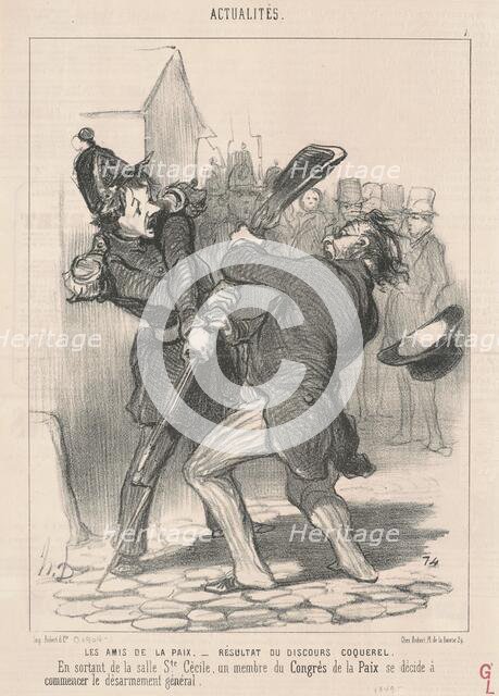 Les amis de la paix..., 1849. Creator: Honore Daumier.