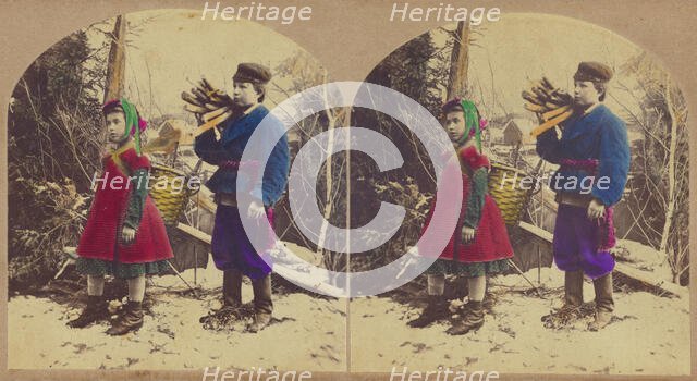 Little Fagot Gatherers., about 1860. Creator: New York Stereoscopic Company.