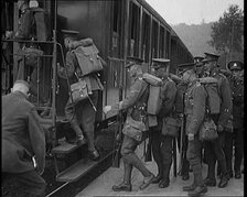 Allied Armies of Occupation Boarding the Train to Go Home, 1929. Creator: British Pathe Ltd.