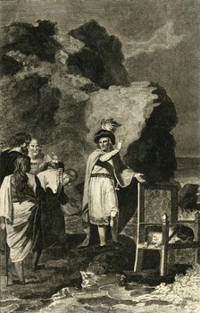 'Canute Reproving His Courtiers', 18th-19th century. Creator: Unknown.