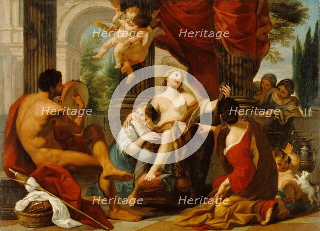 Hercules and Omphale, about 1700-1710. Creator: Luigi Garzi.