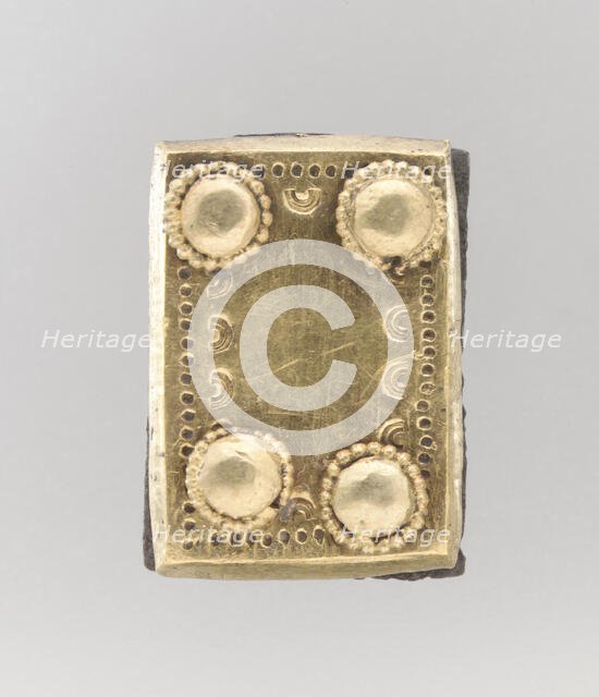 Gold Back Plate, Langobardic, ca. 600. Creator: Unknown.