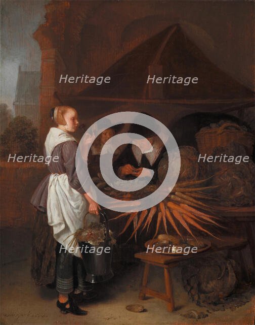 The Vegetable Stall, 1665. Creator: Gerritsz Quiringh van Brekelenkam.