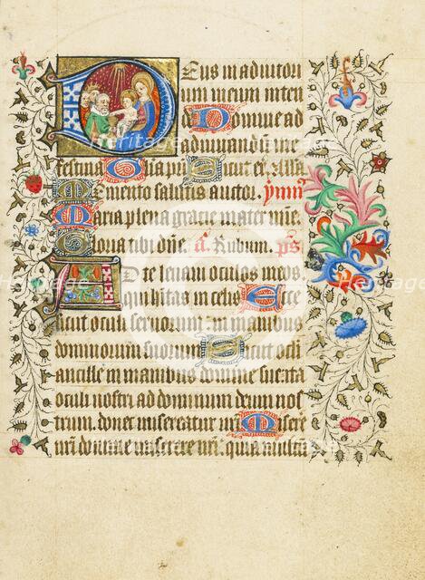 Initial D: The Adoration of the Magi; Book of Hours, about 1430-1440. Creator: Fastolf Master.