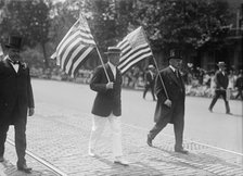 Preparedness Parade - President Wilson, William F. Gude, And Randolph Kauffmann Leading..., 1916. Creator: Harris & Ewing.