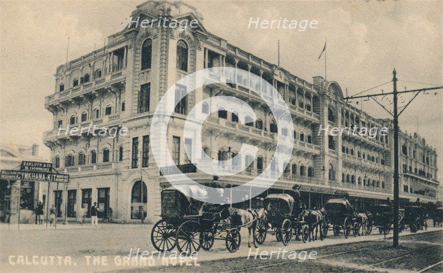 The Grand Hotel, Calcutta, c1920. Artist: Unknown