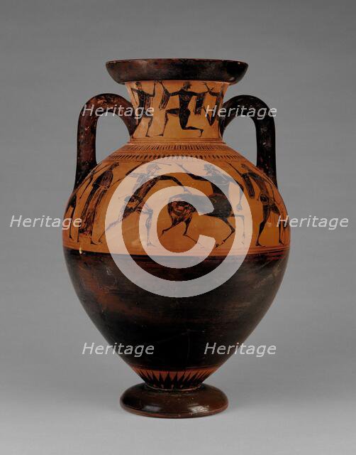 Attic Black-Figure Neck Amphora, about 530 BC. Creator: The Affecter.