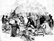 Mr. Cowen's new opera, "Harold": the discovery of Harold's body on the battlefield of Hastings, 1895 Creator: George Meisenbach.