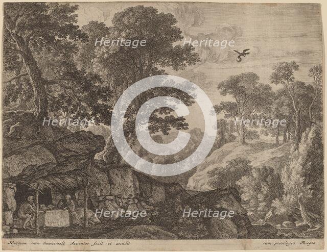 Saints Paul and Anthony by the Entrance to a Cave. Creator: Herman van Swanevelt.