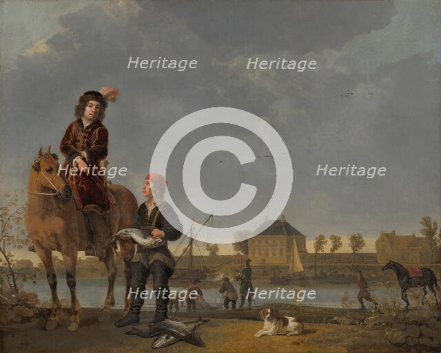 Equestrian Portrait of Pieter de Roovere (1602-1652). Creator: Aelbert Cuyp.