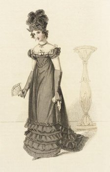 Fashion Plate (Evening Dress), 1820. Creator: John Bell.