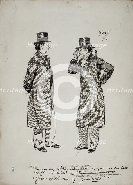 Oscar Wilde and Whistler, 1894. Creator: Philip William May.