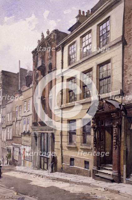 Painter-Stainers' Hall, Little Trinity Lane, London, 1888. Artist: John Crowther