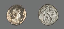 Tetradrachm (Coin) Portraying Demetrius II Nikator of Syria, 130-129 BCE, (145-139 BCE and 129-125 B Creator: Unknown.
