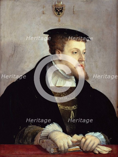 Portrait of the Emperor Charles V (1500-1558), ca 1532. Artist: Amberger, Christoph (ca. 1500-1562)
