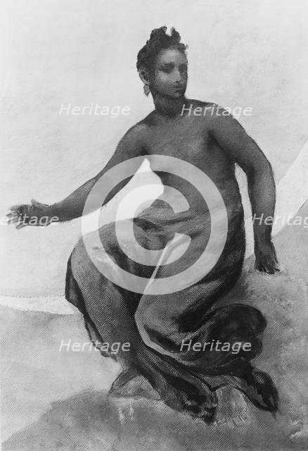 Anahita: A Study for "The Flight of Night", 1878. Creator: William Morris Hunt.