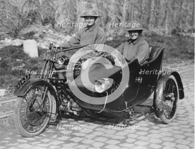 1917 Royal Enfield with sidecar for Military. Creator: Unknown.