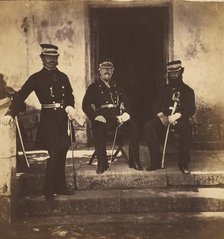 Major General Lockyer, and Two of his Staff, 1855. Creator: Roger Fenton.