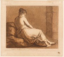 Reclining Girl Seen from the Back, 1780. Creator: Angelica Kauffman.