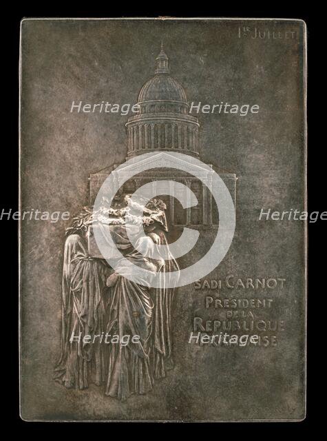The Body of President Sadi Carnot Borne to the Panthéon [obverse], 1894. Creator: Louis Oscar Roty.