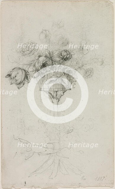 Vase of Flowers, May 1857. Creator: Pierre-Auguste Renoir.