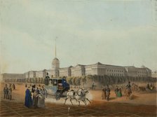 The Admiralty in Saint Petersburg, End 1840s. Creator: Arnout, Louis Jules (1814-1868).