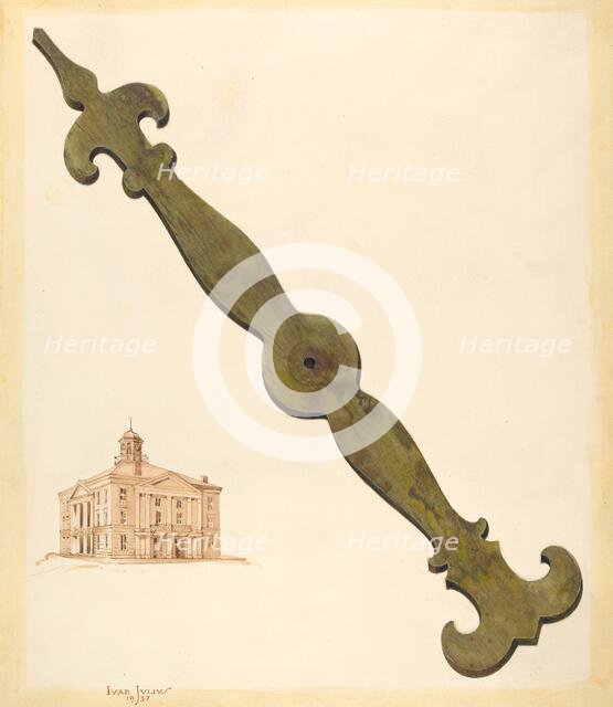 Bishop Hill: Clock Hand, 1937. Creator: Ivar Julius.