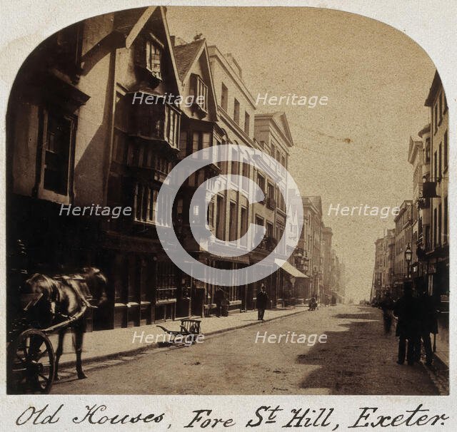 Old houses, Fore St Hill, Exeter. Creator: Unknown.