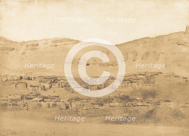 Vue du Village de Garara, 1850. Creator: Maxime du Camp.