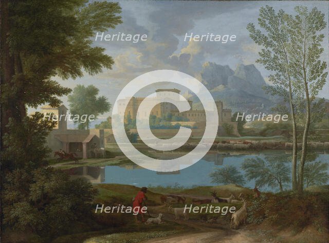 Landscape with a Calm (Un Tem[p]s calme et serein), 1650-1651. Creator: Nicolas Poussin.