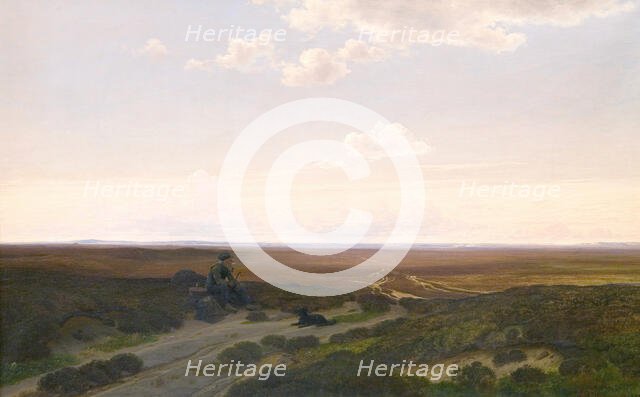 View of Pårup Moors near Silkeborg, Jutland, 1868. Creator: Hans Gabriel Friis.