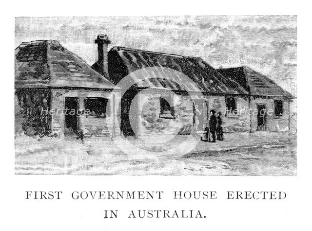 The First Government House, Sydney, Australia, (1886). Artist: Unknown